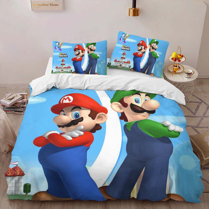 Mario and Luigi Super Mario 3 Duvet Cover 2
