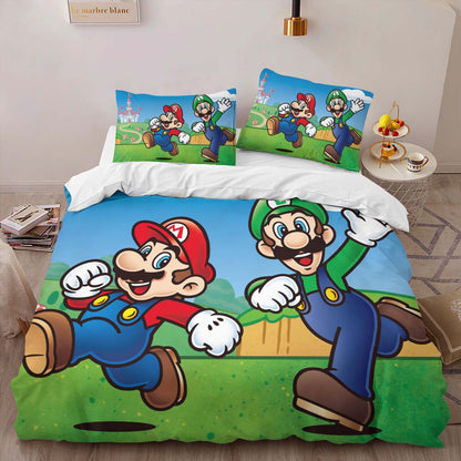 Mario and Luigi Super Mario 4 Duvet Cover 2