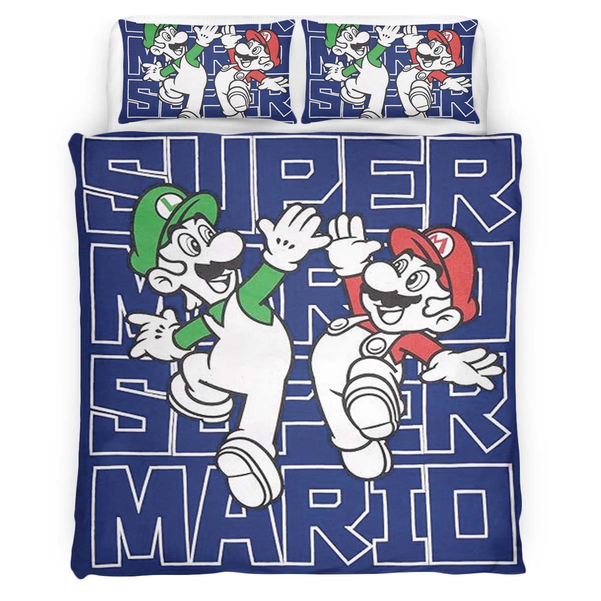 Mario and Luigi Super Mario 5 Duvet Cover