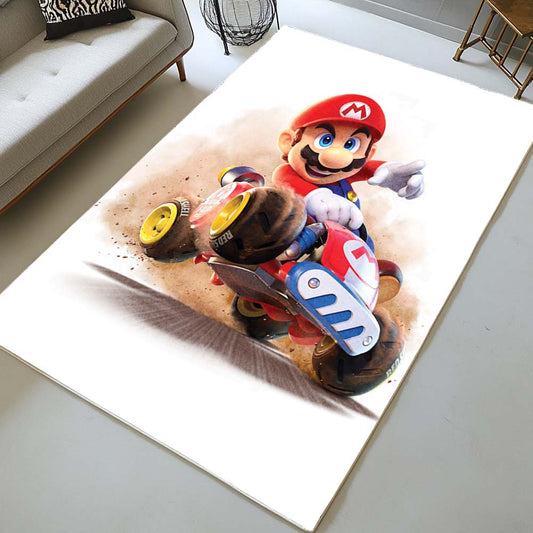 Mario in Mario Kart World Rug
