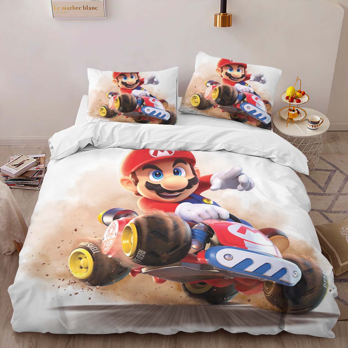 Mario in Mario Kart World Duvet Cover 2