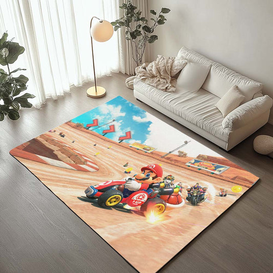 Mario in Mario Kart World 3 Rug