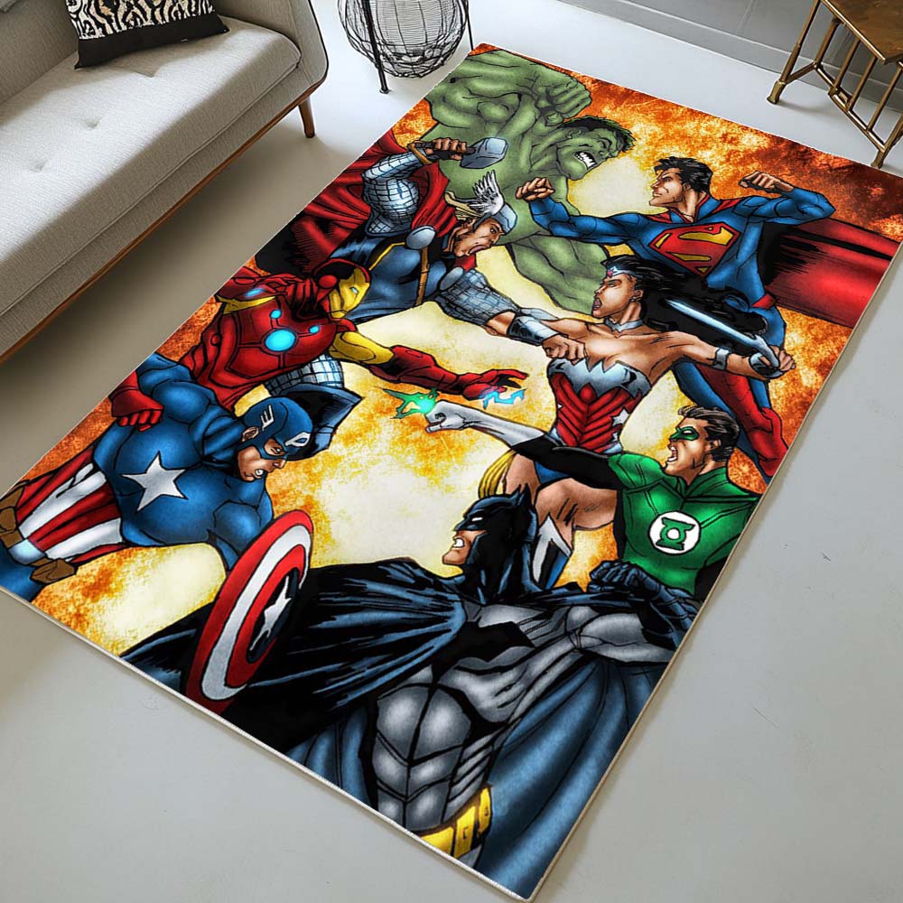 Marvel and DC Comics Rug