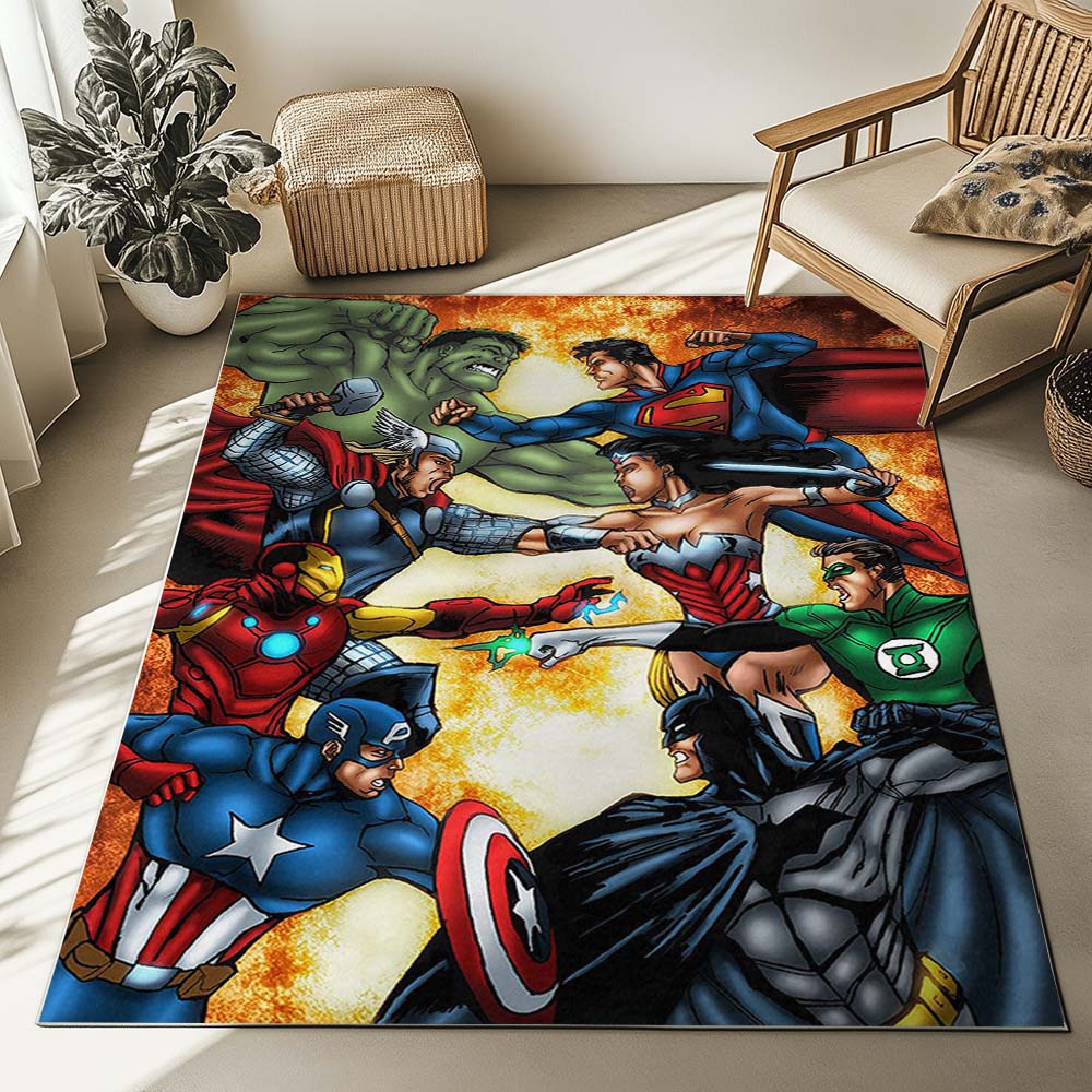 Marvel and DC Comics Rug 2