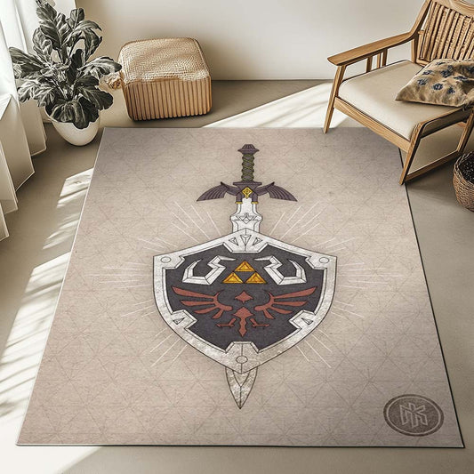 Master Sword and Hylian Shield The Legend of Zelda Rug
