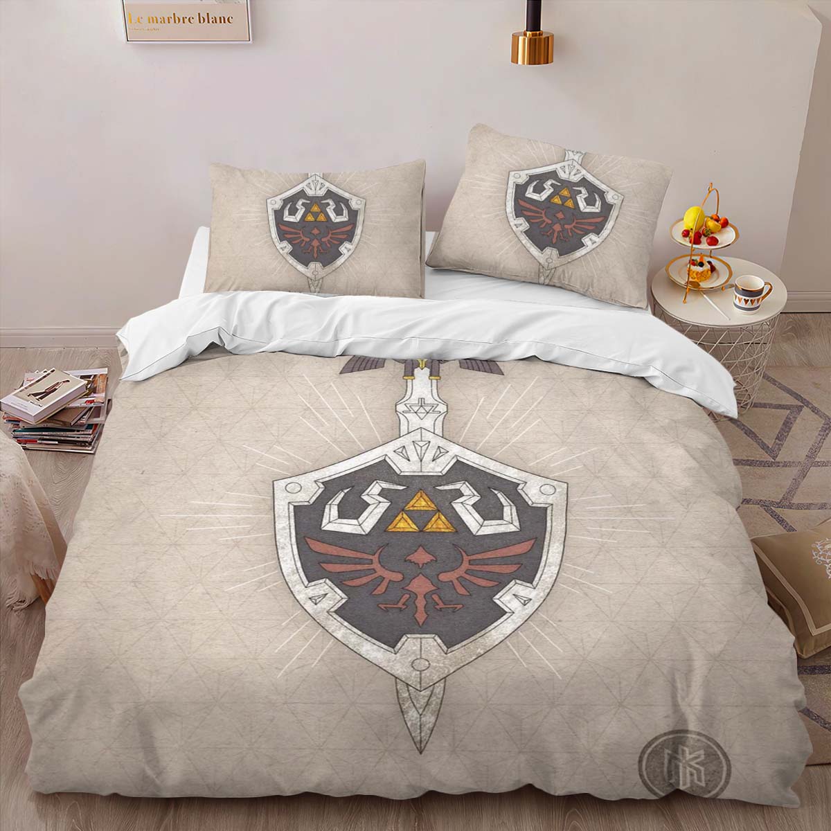 Master Sword and Hylian Shield The Legend of Zelda Duvet Cover 2