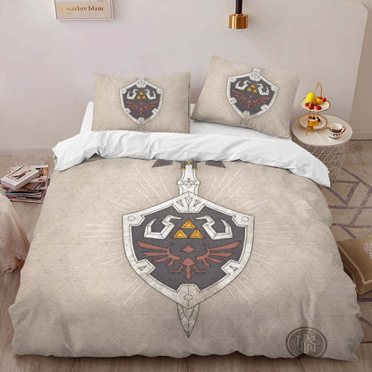 Master Sword and Hylian Shield The Legend of Zelda Duvet Cover 2