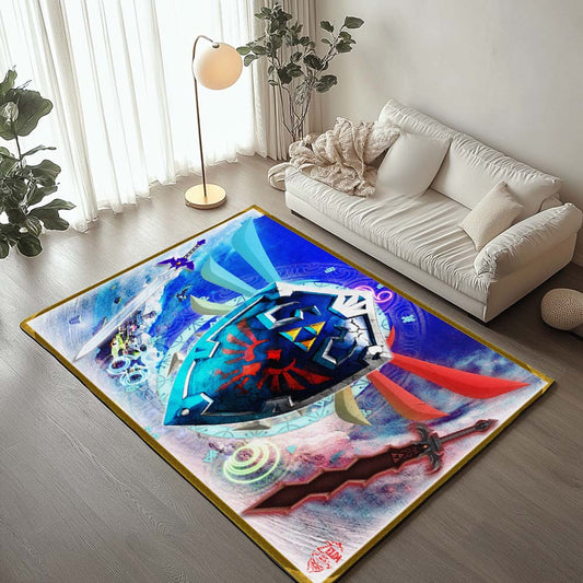 Master Sword and Hylian Shield The Legend of Zelda 2 Rug