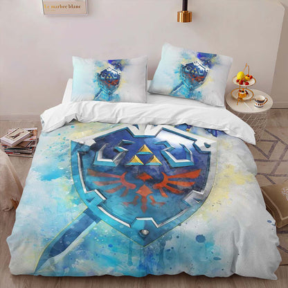 Master Sword and Hylian Shield The Legend of Zelda 3 Duvet Cover 2