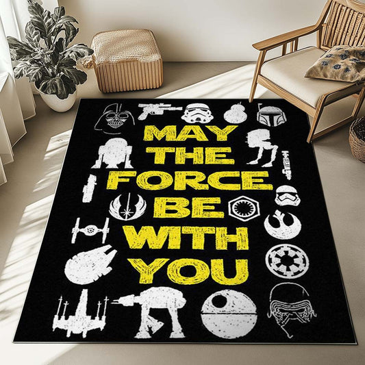 May The Force Be With You Star Wars Icon Rug