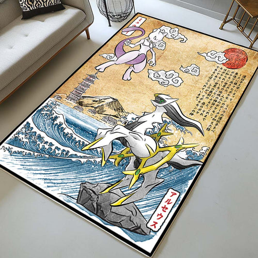 Mewtwo And Arceus Pokemon Rug