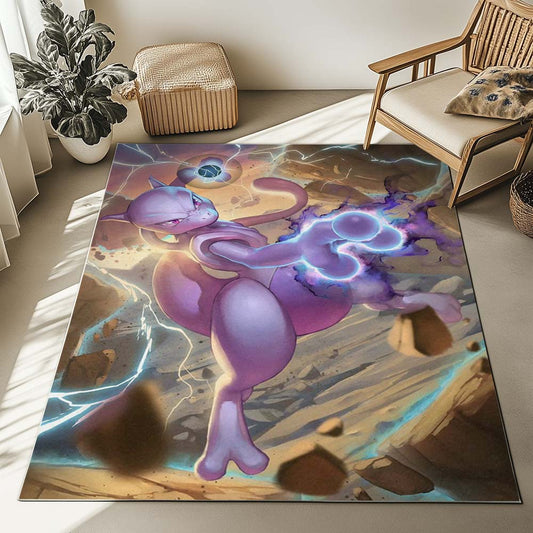 Mewtwo Pokemon 5 Rug