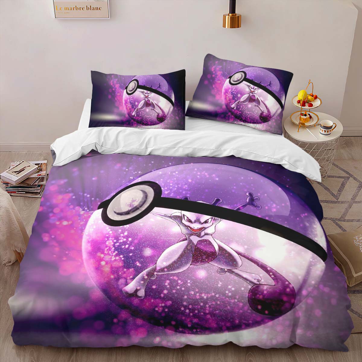 Mewtwo Pokemon Ball Psychic Duvet Cover 2