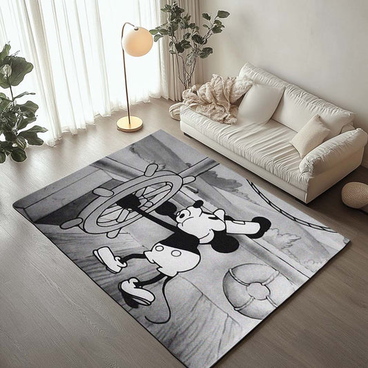 Mickey Mouse on a boat Rug