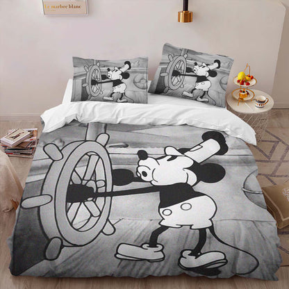 Mickey Mouse on a boat Duvet Cover 2