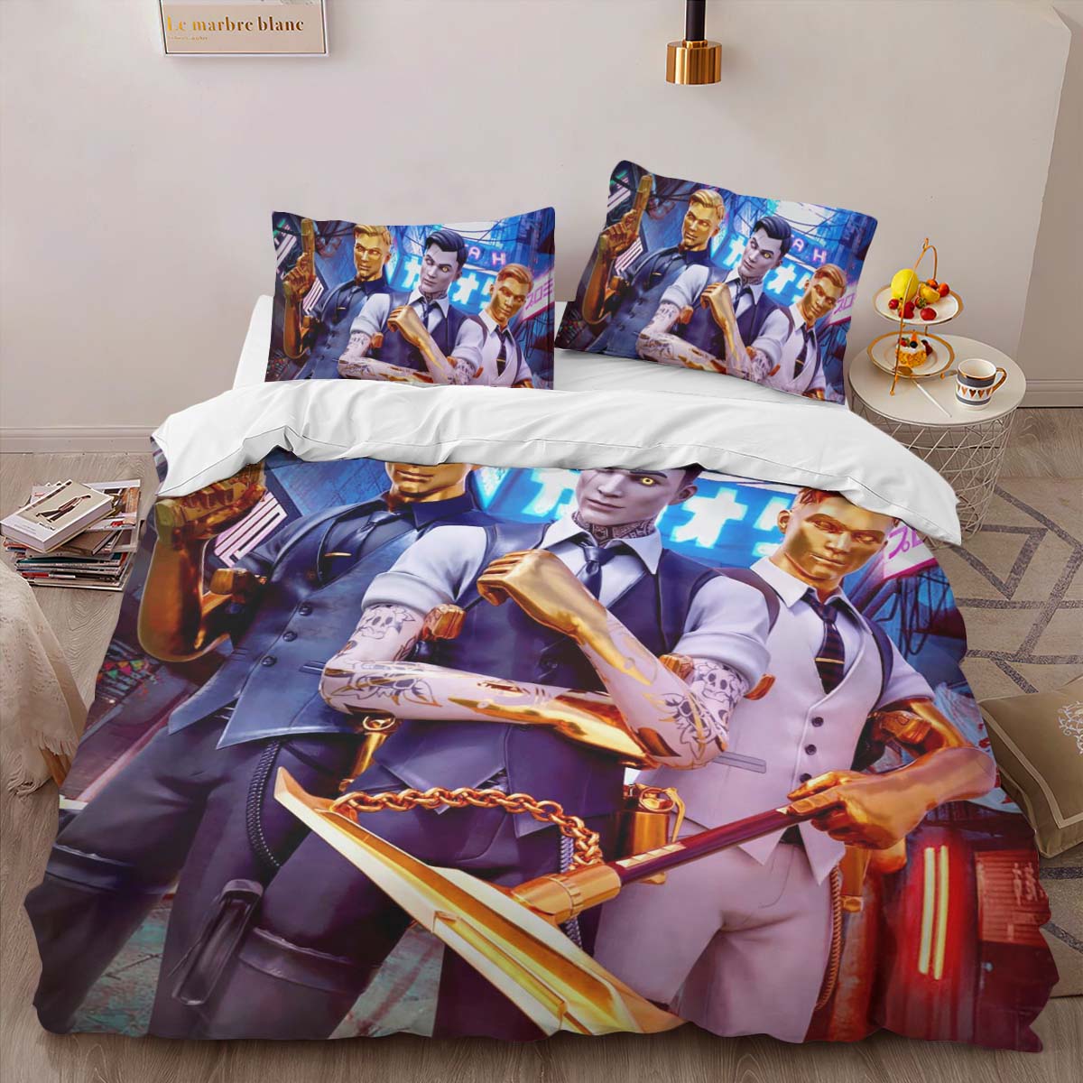 Midas Fortnite All Skin Duvet Cover 2