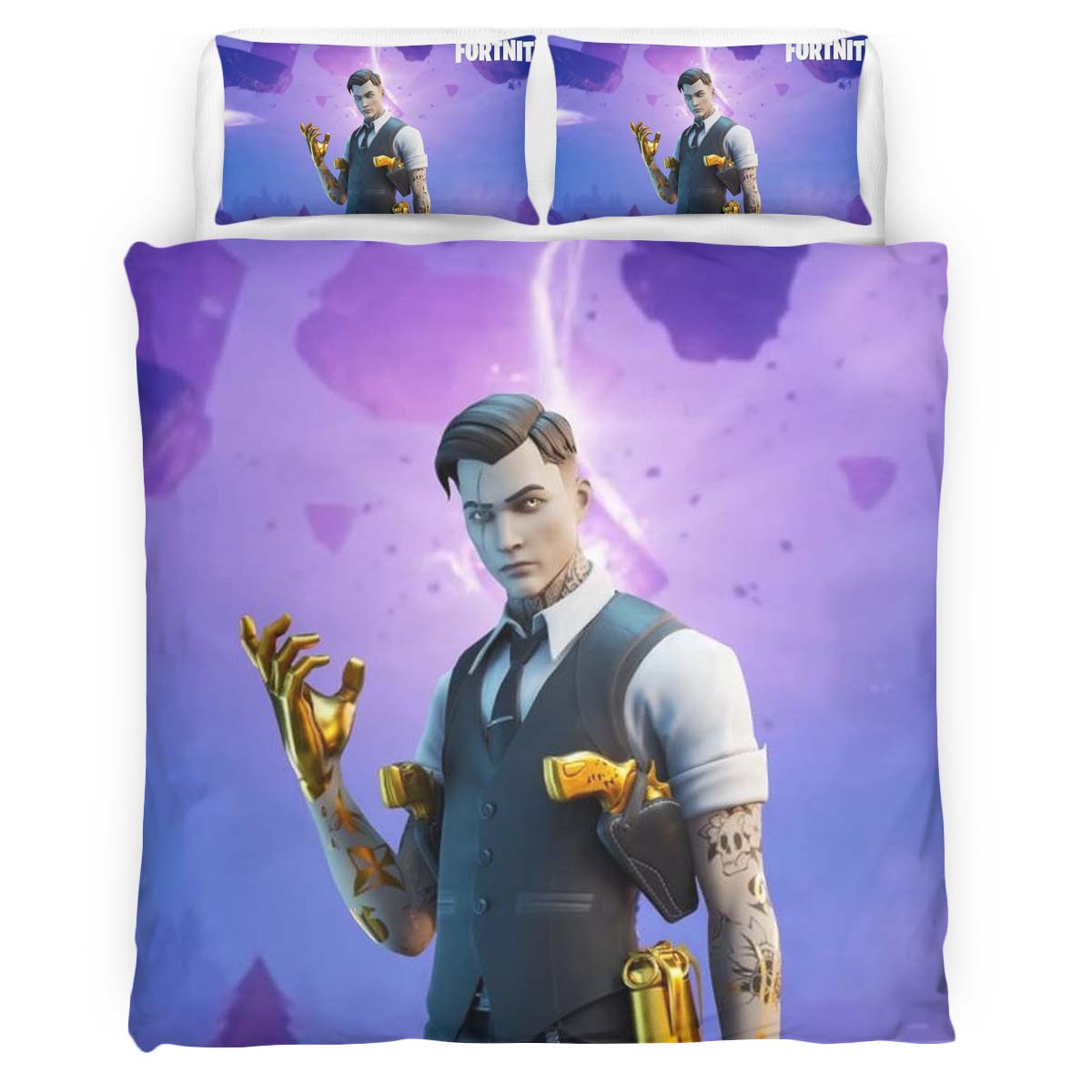 Midas Fortnite Skin 02 Duvet Cover