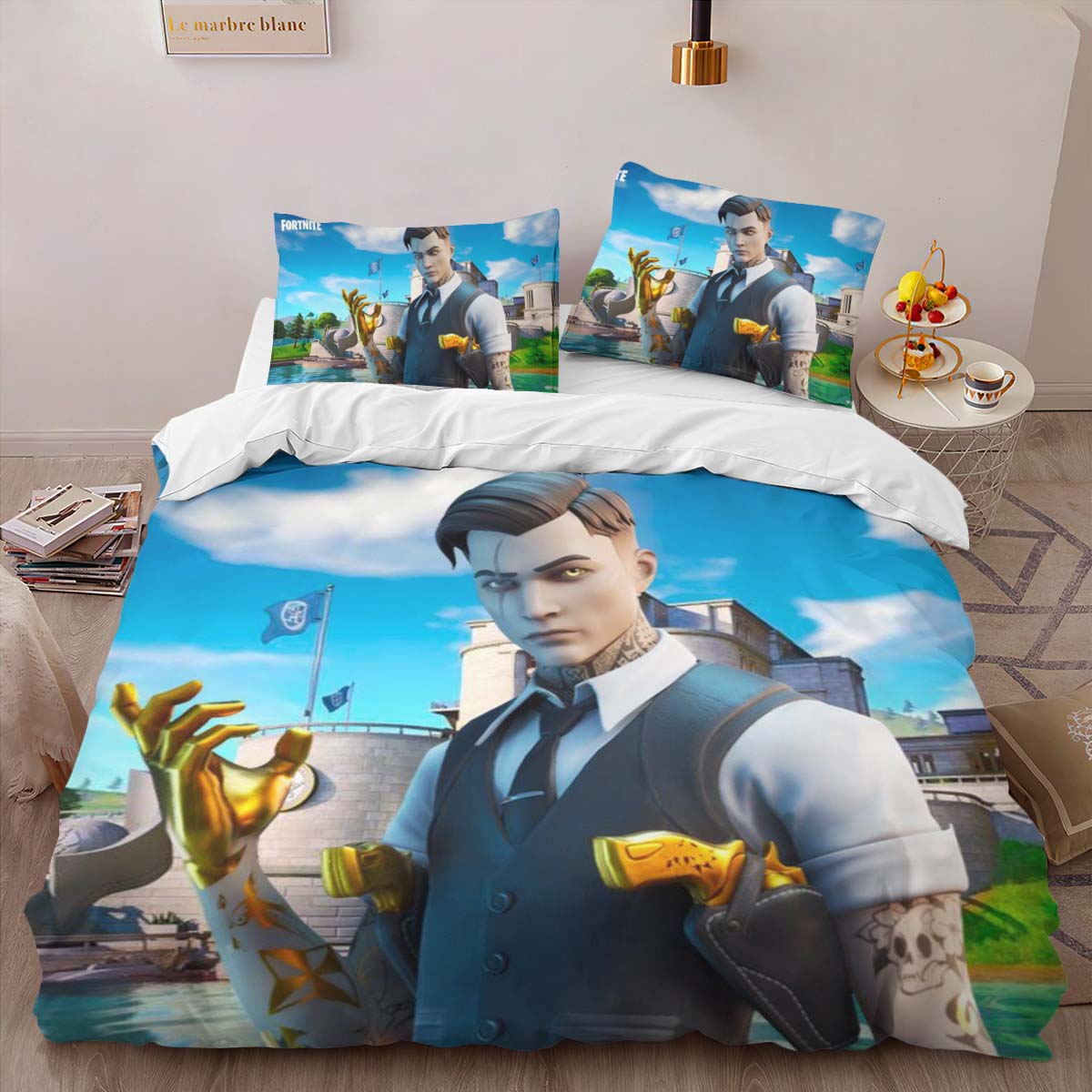 Midas New Skin Fortnite Duvet Cover 2