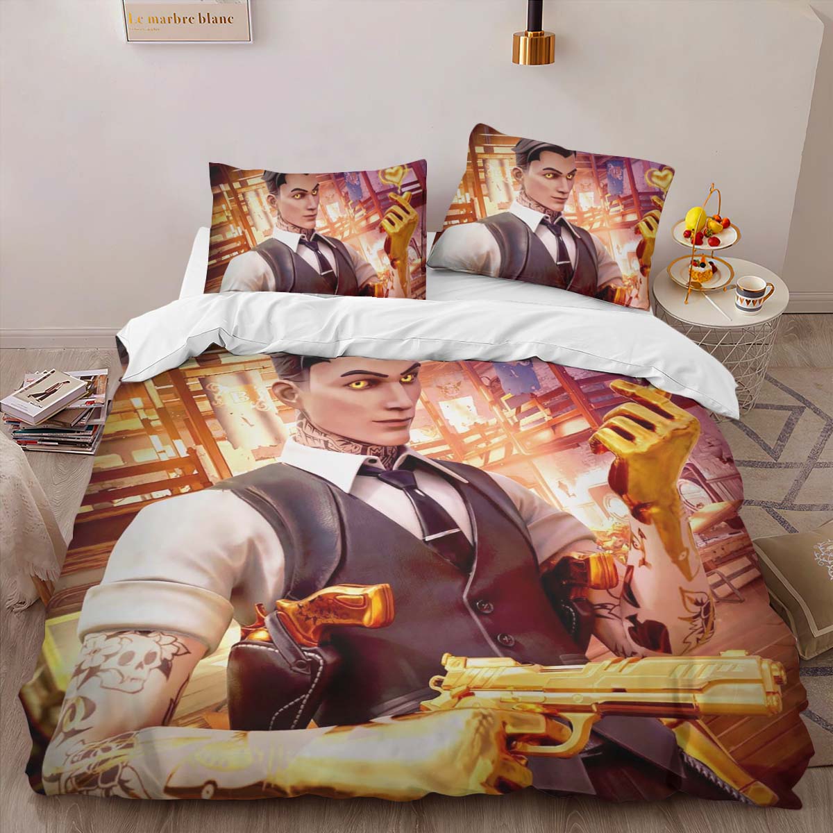 Midas Skin Cool Skin Fortnite Duvet Cover 2