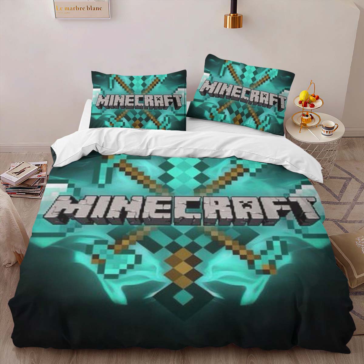 Minecraft Basic tools Duvet Cover 2