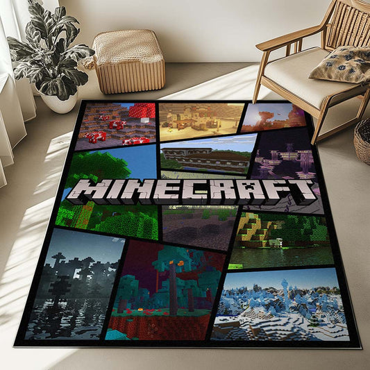Minecraft Biome Plains Tundra Nether Rug