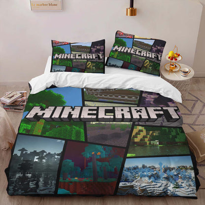 Minecraft Biome Plains Tundra Nether Duvet Cover 2