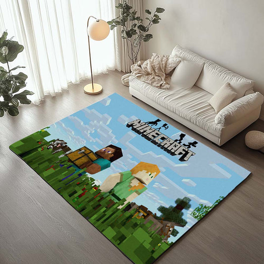 Minecraft Classic Steve with Alex Rug