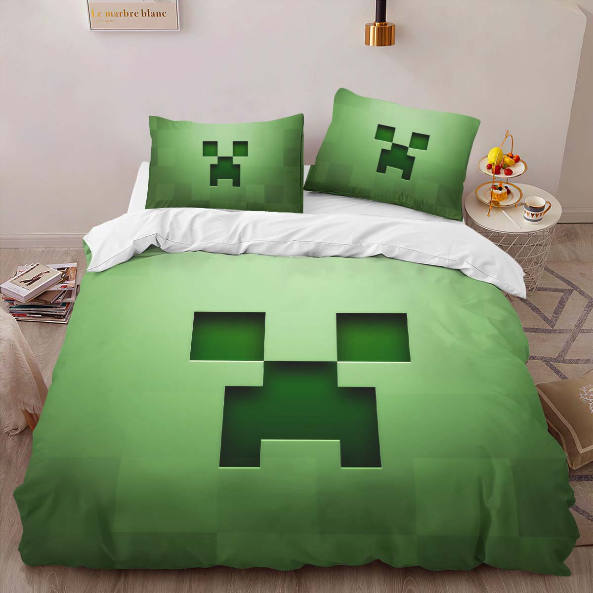 Minecraft Creeper Face Duvet Cover 2