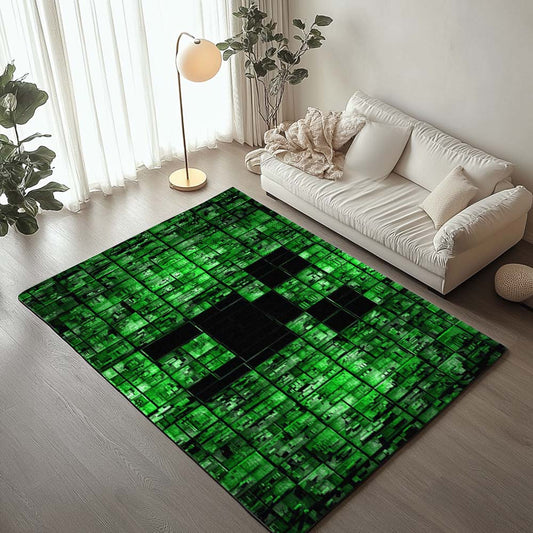 Minecraft Creeper Face 2 Rug