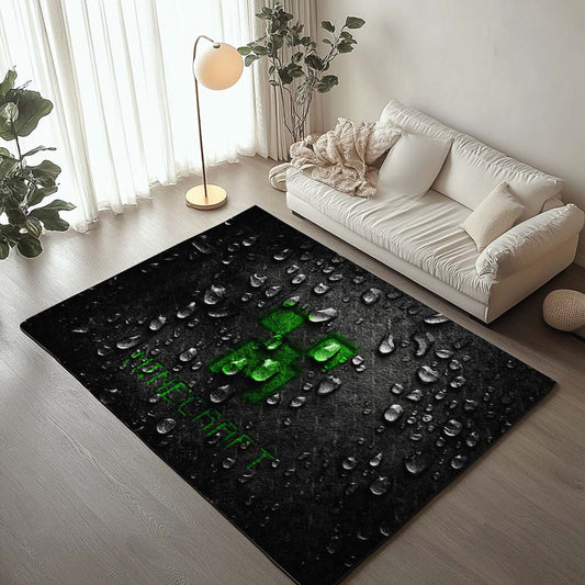 Minecraft Creeper Face 3 Rug