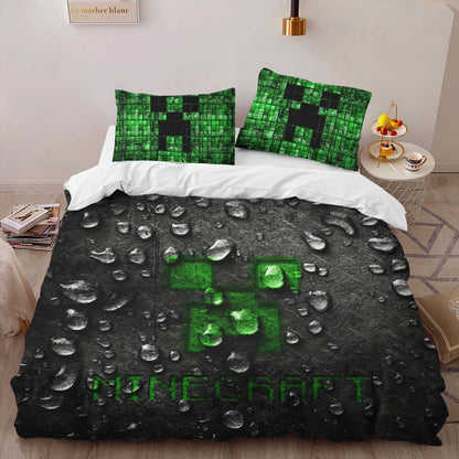Minecraft Creeper Face 3 Duvet Cover 2