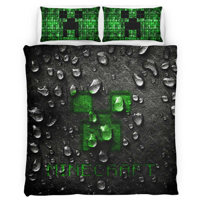 Minecraft Creeper Face 3 Duvet Cover