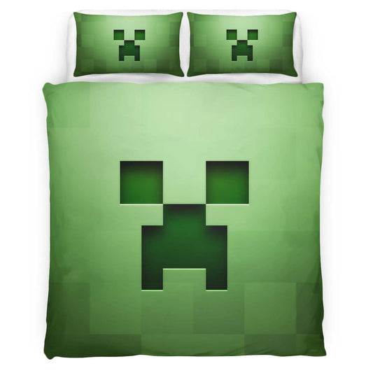 Minecraft Creeper Face Duvet Cover