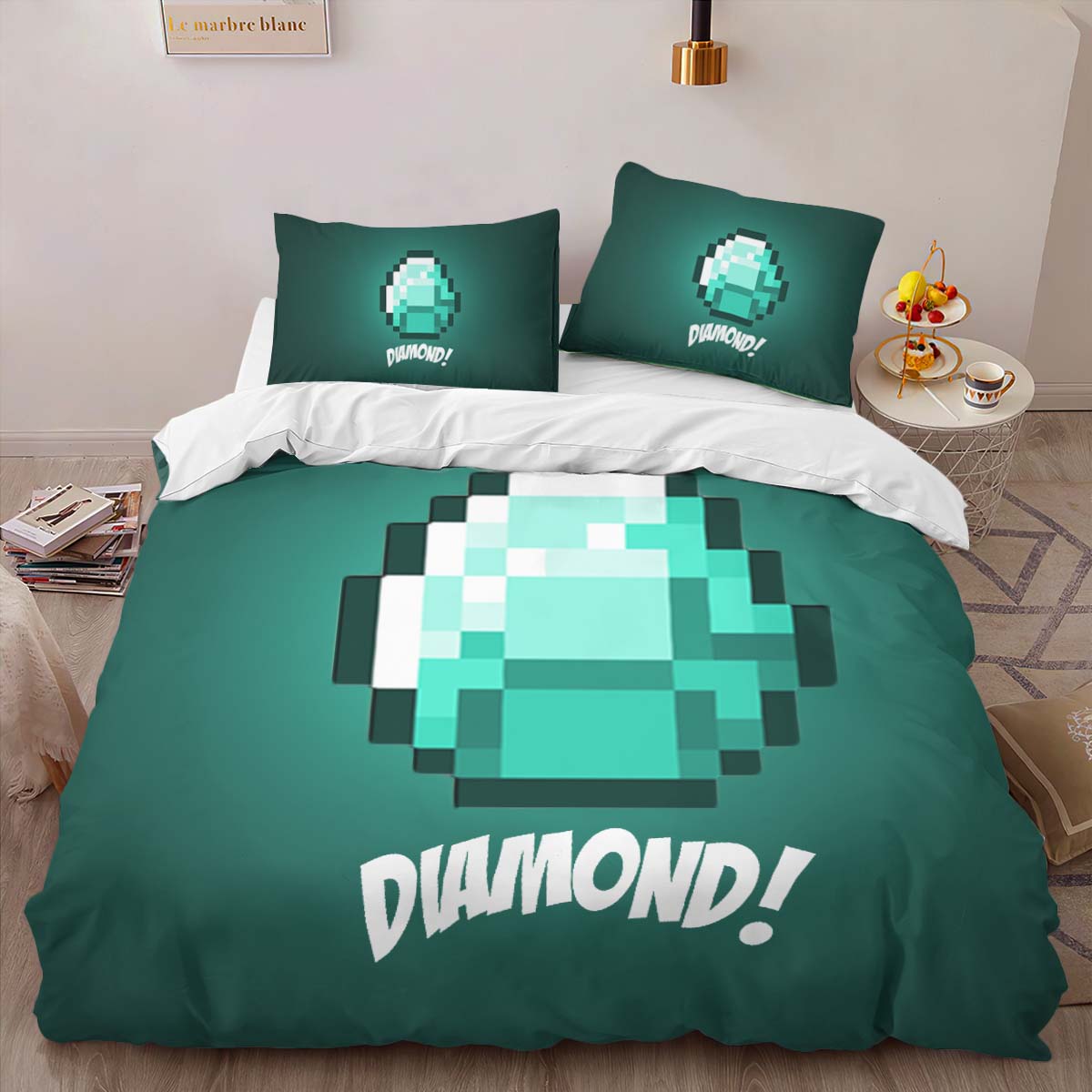 Minecraft Diamond 4 Duvet Cover 2