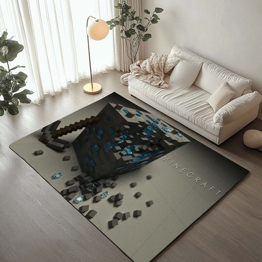 Minecraft Diamond Ore Rug