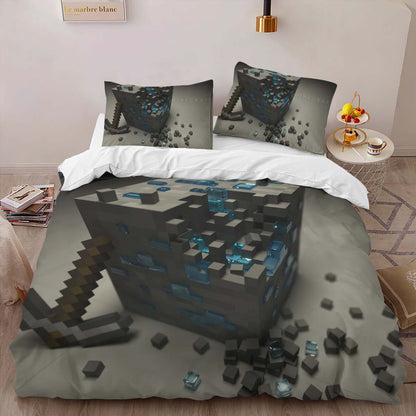Minecraft Diamond Ore Duvet Cover 2