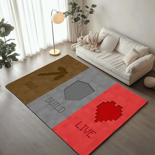 Minecraft Dig Build Live Rug