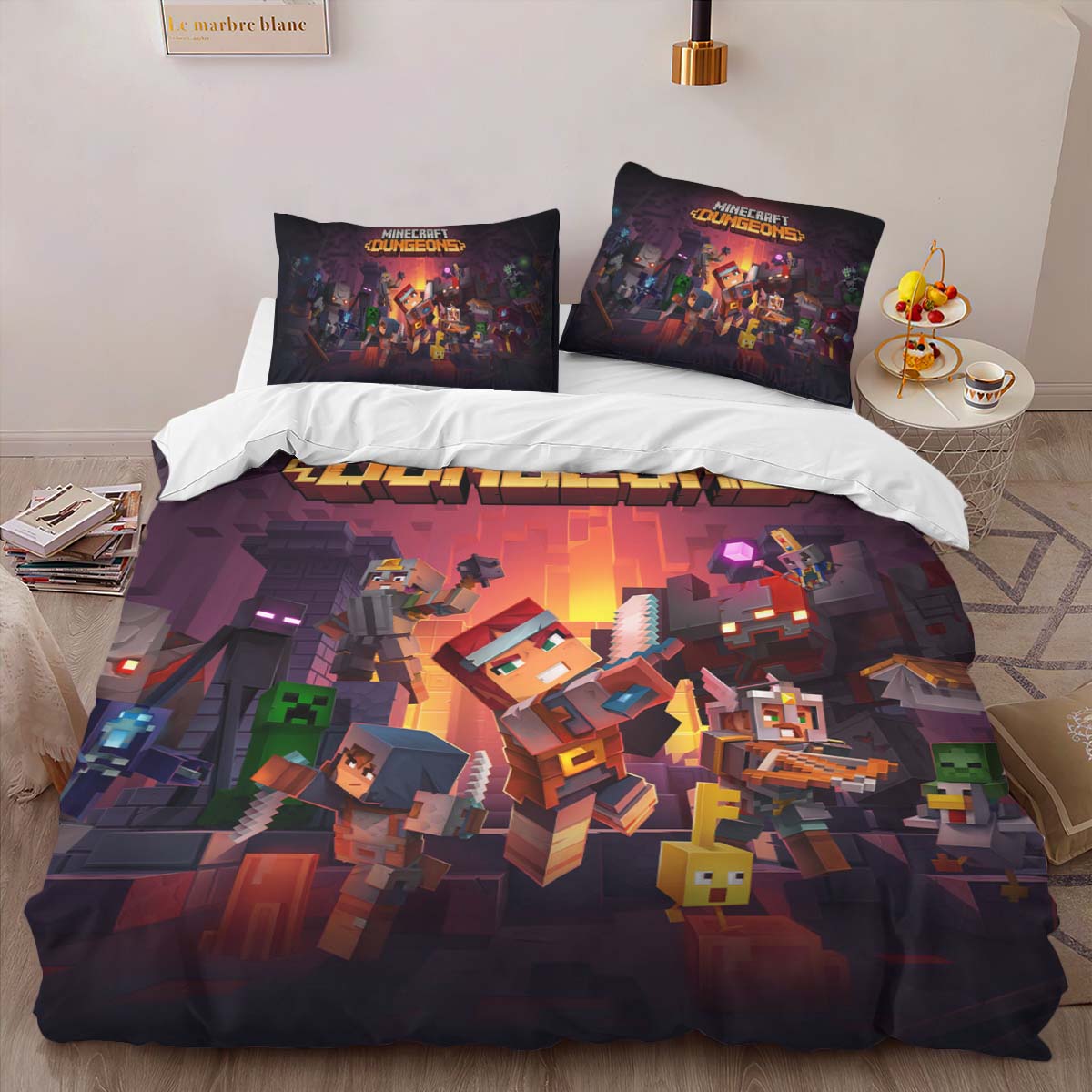Minecraft Dungeons All Characters Duvet Cover 2