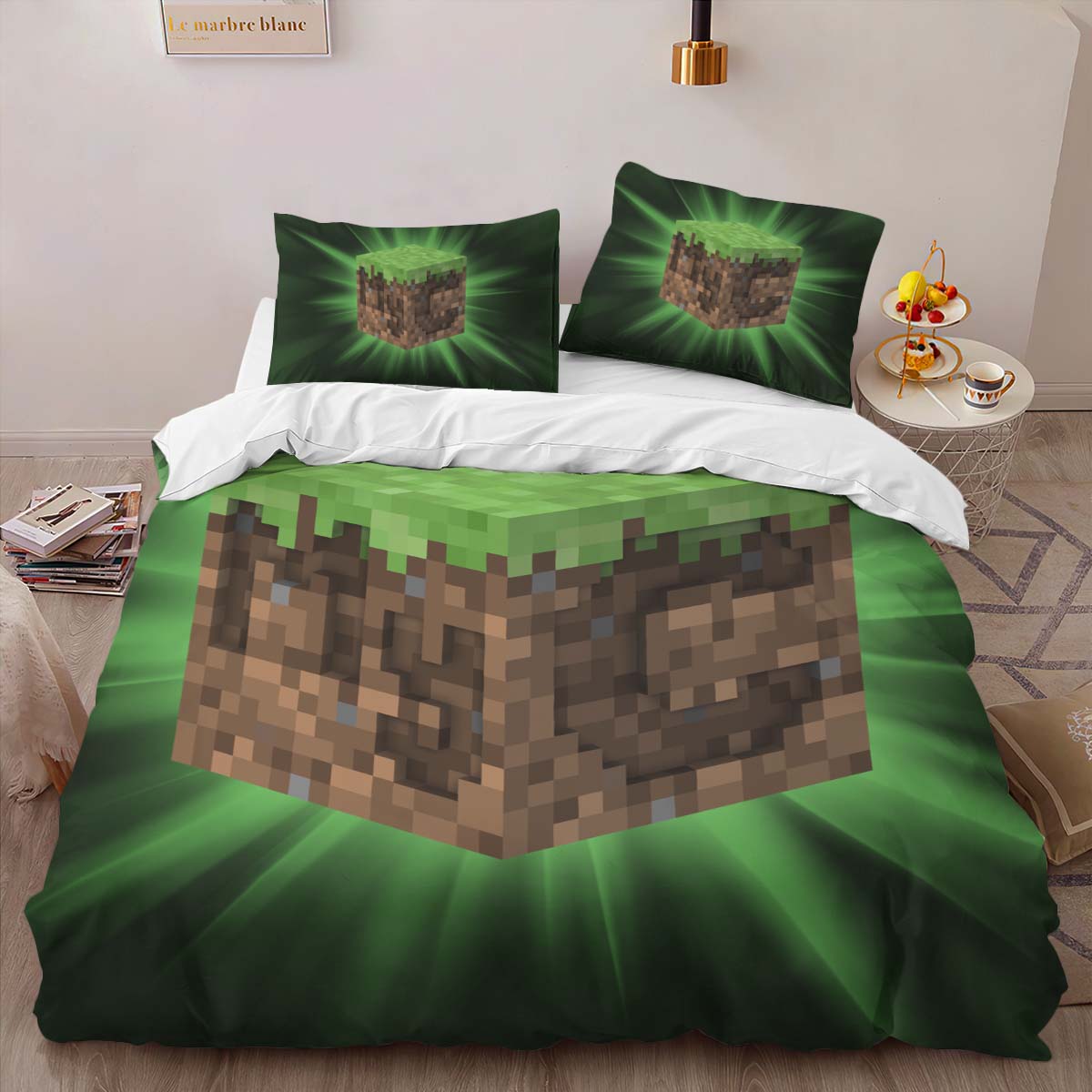 Minecraft Grass block Duvet Cover 2