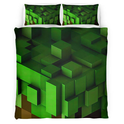 Minecraft Grass block 2 Duvet Cover