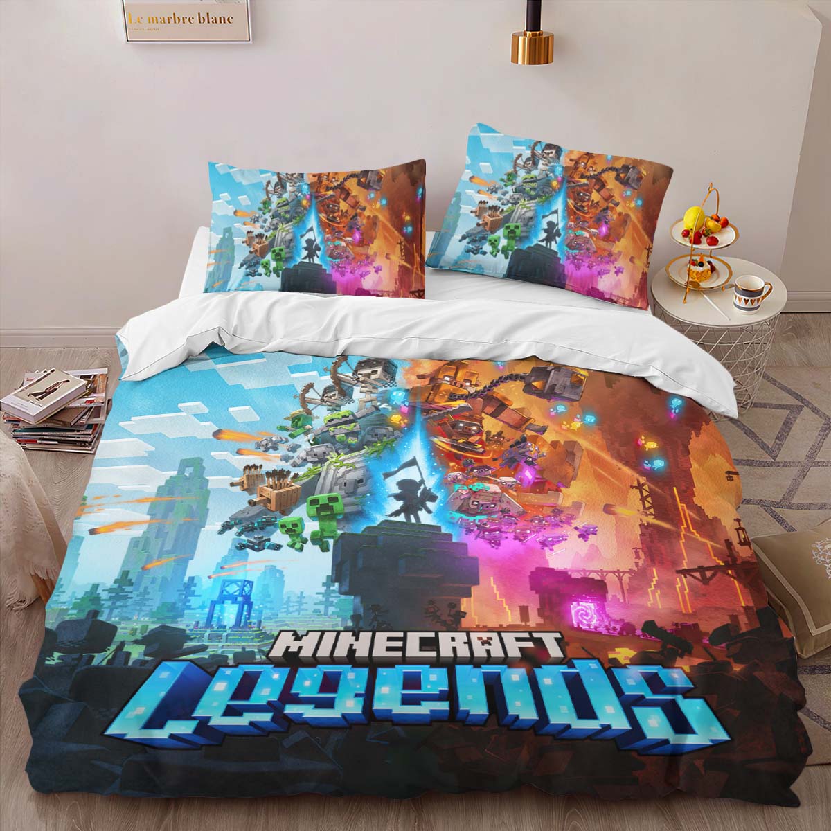 Minecraft Legends Fight Duvet Cover 2