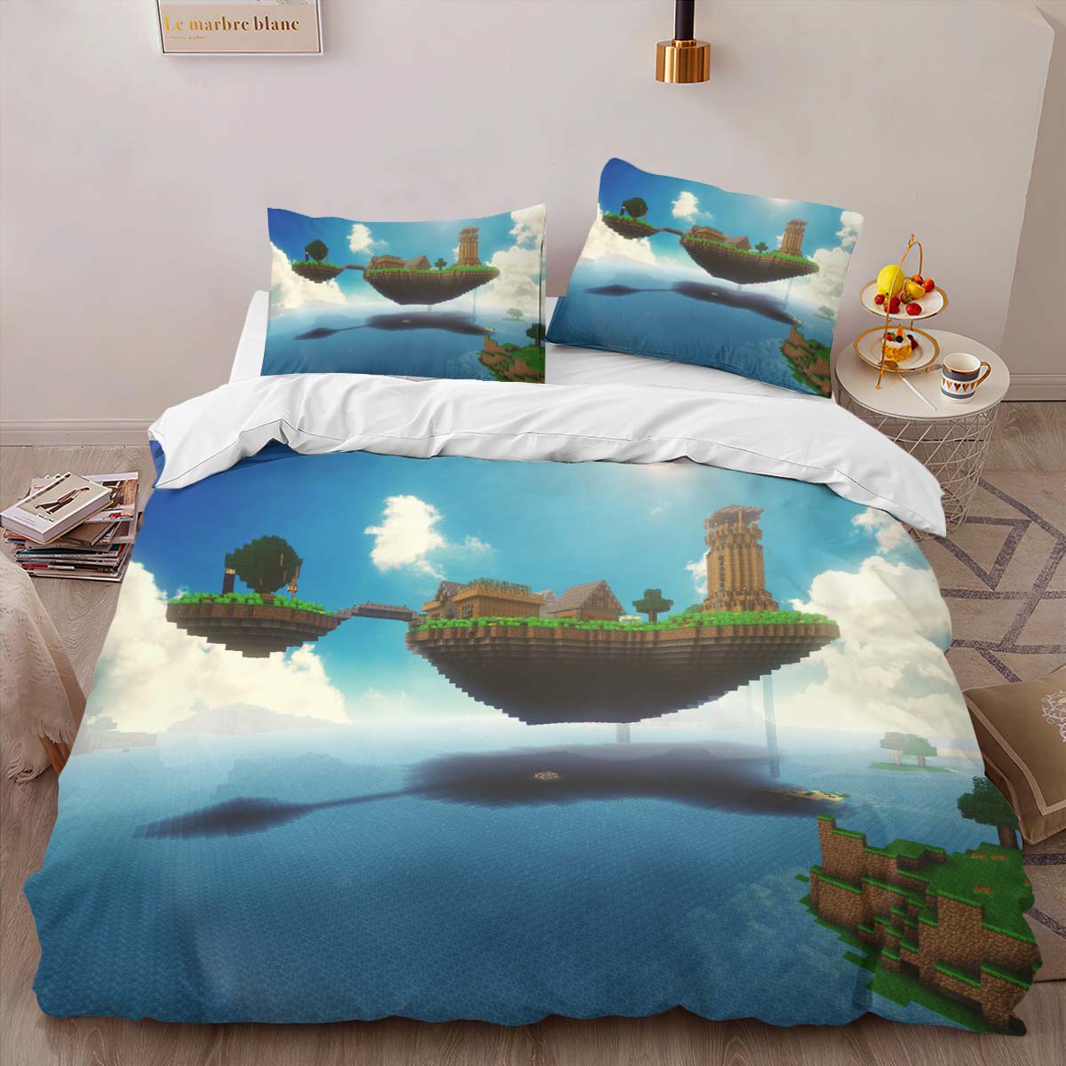 Minecraft The End Biome End Islands Mod The Aether Duvet Cover 2