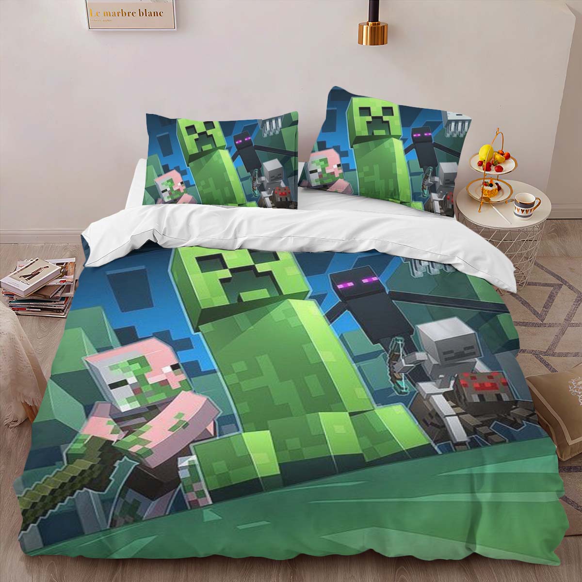 Minecraft Villain Creeper Spider Enderman Duvet Cover 2