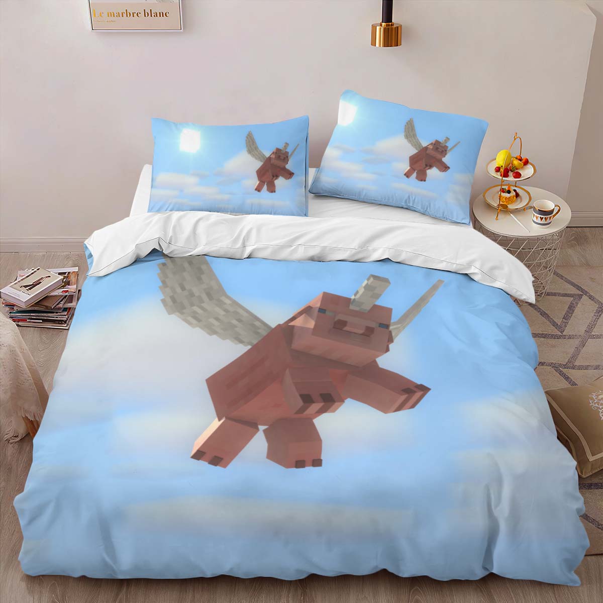 Minecraft When pigs fly Duvet Cover 2