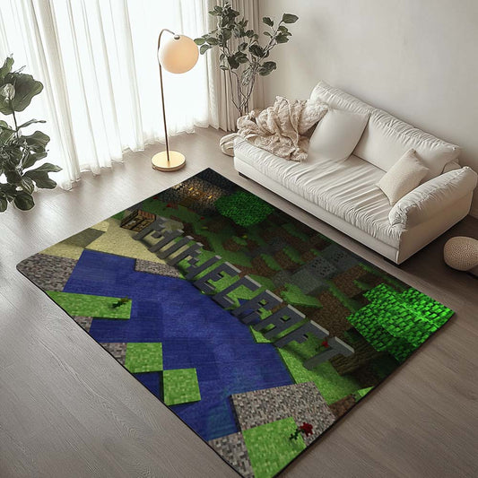 Minecraft in Nature Blocks Rug