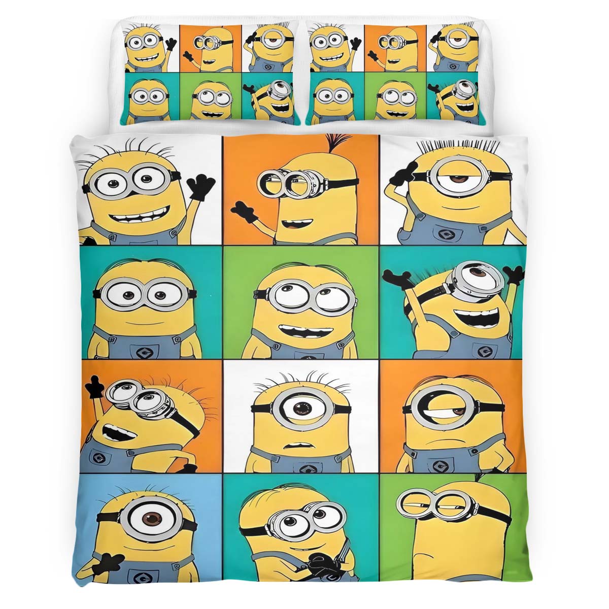 Minions Character Expressions Duvet Cover