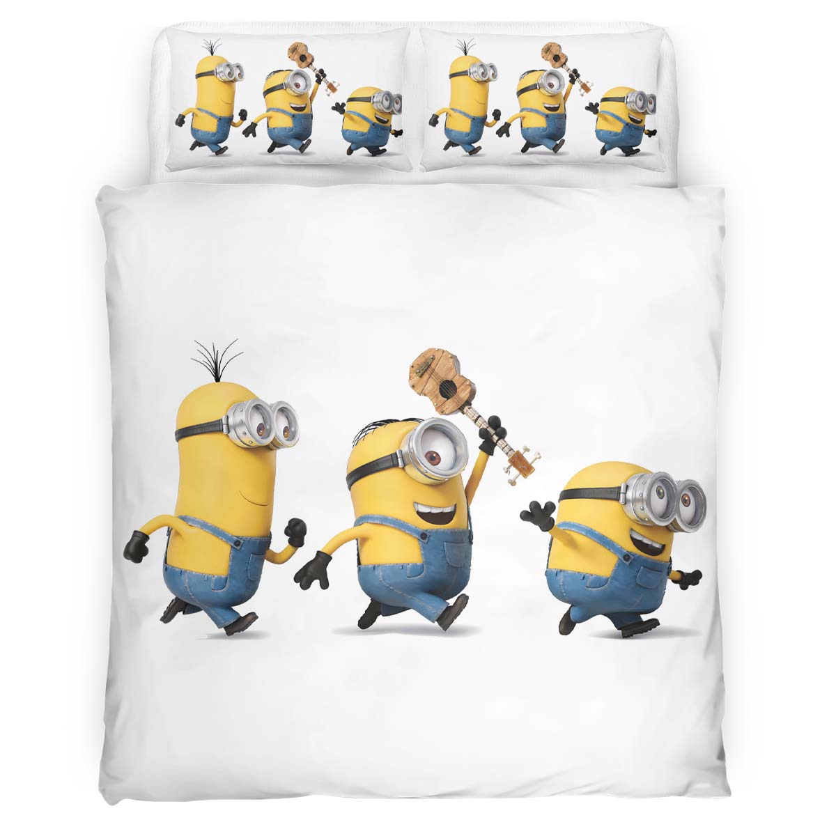Minions Play Guitar Duvet Cover
