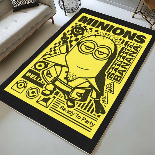Minions Ready For Party Banana Rug
