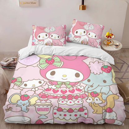 My Melody Cute Hello Kitty Party 03 Duvet Cover 2