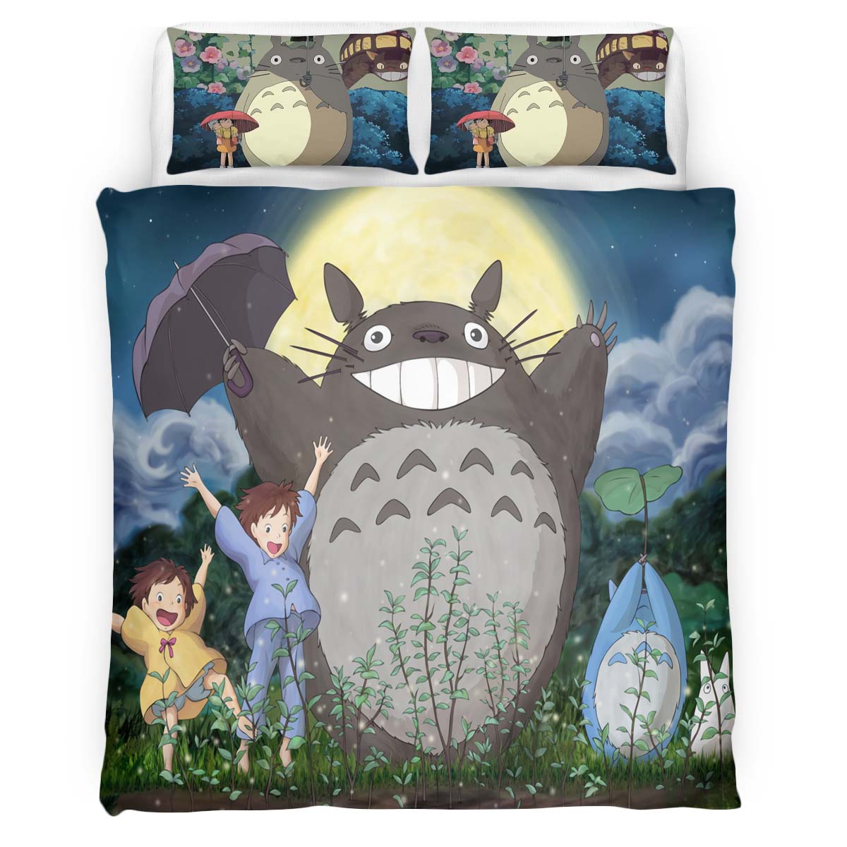 My Neighbor Totoro All Characters 4 Duvet Cover